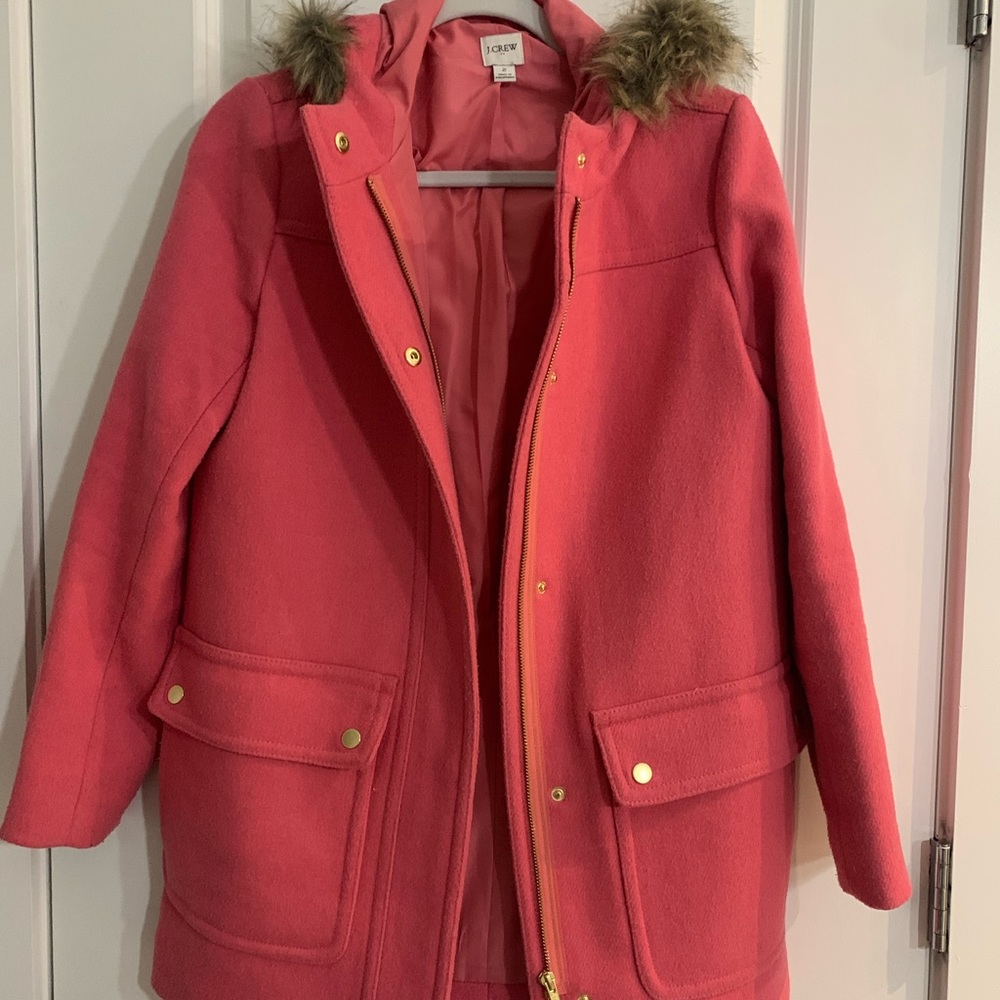 J.Crew Pink Vail Parka Size 2